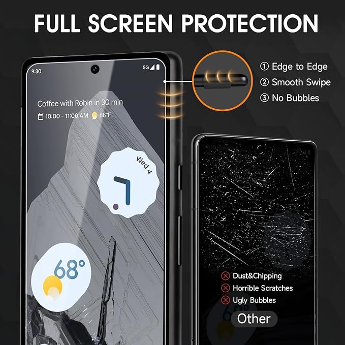 3 Pack Privacy Screen Protector for Google Pixel 10 9H Hardness Anti-Spy Tempered Glass Protection Film Google Pixel 10 6.3 Support Fingerprint Reader Anti-Scratch Case Friendly