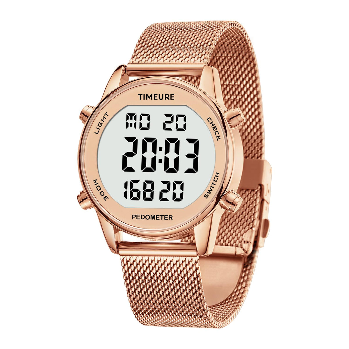 TIMEURE Pedometer Watch for Women, Step Counter Watch, No App or Charging