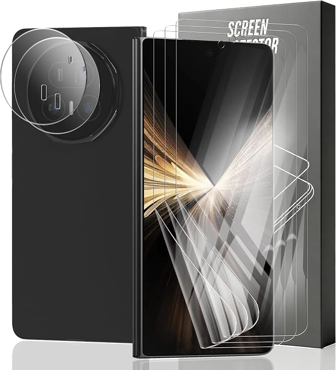 for iPhone 17 Pro Max Back Screen Protector Flexible Film Not Glass with Camera Lens Protector 2+2 Pack Self-Healing Anti Scratch HD Clear Soft TPU Protective Hydrogel Film