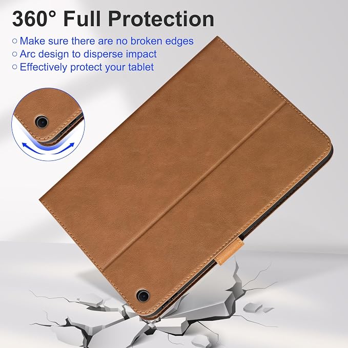 Leather Case for iPad 9th/8th/7th Gen 10.2 Inch (2021/2020/2019) | Premium Leather Folio Cover with Magnetic Closure Adjustable Stand Auto Sleep/Wake shockproof Protective CaseBlack