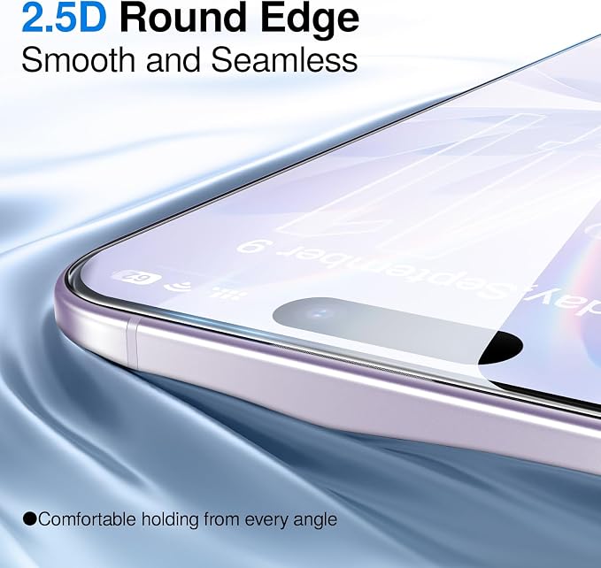 SMARTDEVIL (3+3 Pack HD Clear Screen Protector for iPhone 14 Pro Max with 3 Camera Lens Protectors 9H Tempered Glass Shatter-Resistant SmartPull Dust &amp Bubble-Free Install Frame Case-Friendly