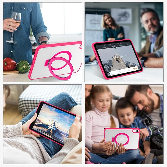 GUAGUA for iPad Mini 7 Case 2024 (A17 Pro) iPad Mini 7th/6th Generation Case with Stand(2024/2021) 8.3'' Translucent Matte Back Slim Shockproof Protective Kickstand Case for iPad Mini 7th/ 6th Black