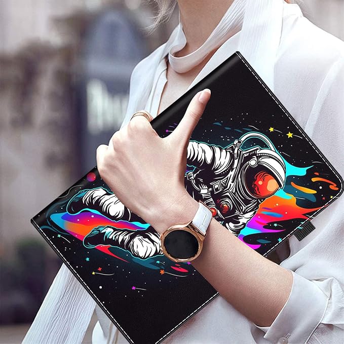 Case for All-New Amazon Fire HD 10 and 10 Plus Tablet (13th/11th Generation 2023/2021 Release) 10.1 Multi-Angle Smart Stand Cover Auto Sleep/Wake Skull and Fire