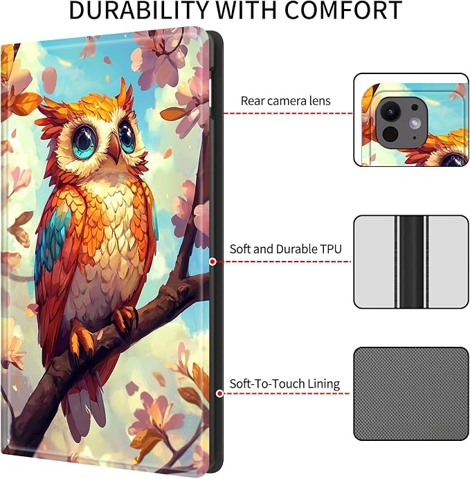 Case for iPad (A16) 11th Generation 11 Inch (2025)/ iPad 10th Generation 10.9 inch 2022Slim PU Leather Smart Cases Covers with Auto Wake/Sleep-Beast Roared