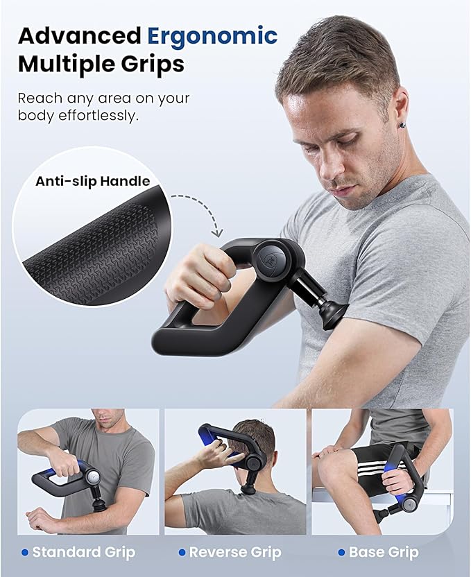 BOB AND BRAD D5 Pro Massage Gun with 13mm Amplitude, FSA-HSA Eligible, Professional Deep Tissue Percussion Massage Gun, Ergonomic D-Handle for Effortless Muscle Pain Relief, Adapter Included