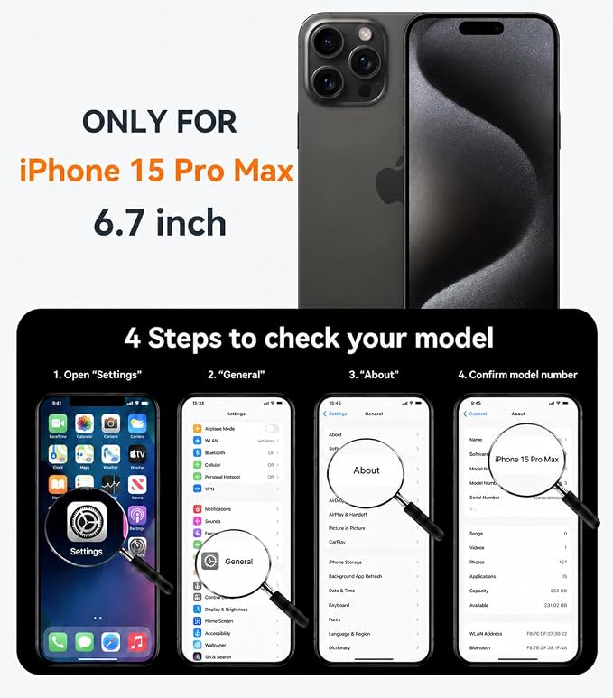 Magnetic Design for iPhone 16 CaseCompatible with MagSafe[Military Grade Drop Protection] Camera Lens Protector Cover Logo View Dust-Proof Matte Shockproof Protective CoverNavy Blue