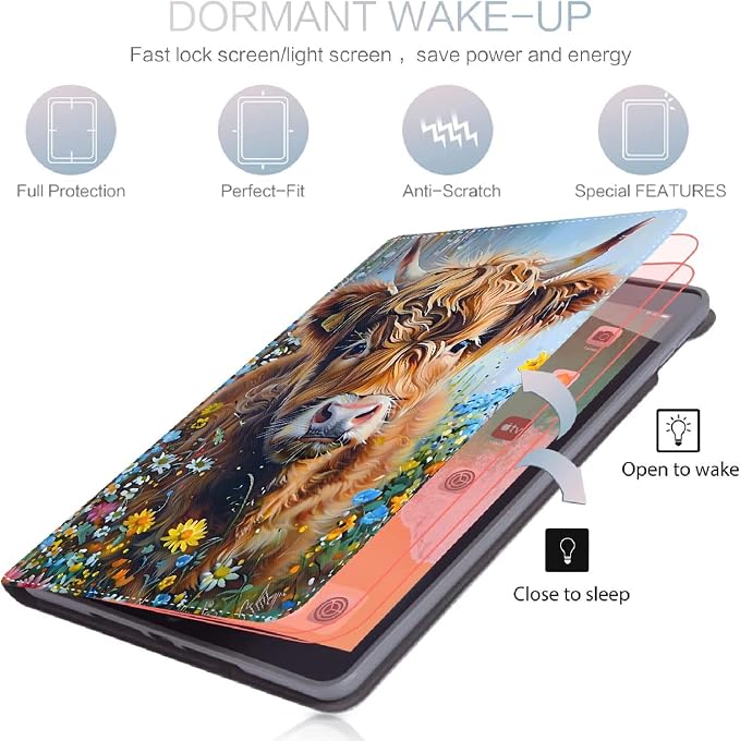 Case for Samsung Galaxy Tab S10 FE Plus 13.1 Inch 2025 Model (SM-X620/X626)Slim Folding Stand Cover with Auto Wake/Sleep for Samsung Galaxy Tab S10 FE Plus ，Painting Autumn Trees