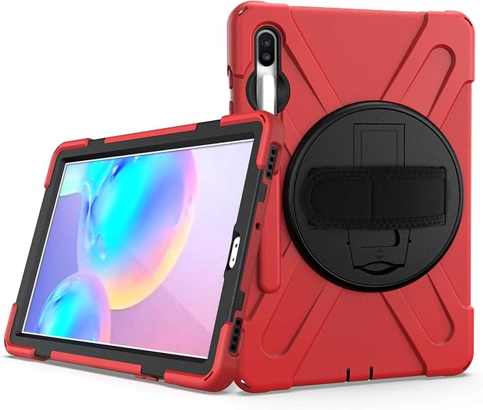 KIQ Shield Series for Samsung Galaxy Tab S7 FE Case Galaxy Tab S8 Plus Case Heavy Duty Shockproof Case w/S Pen Holder for Samsung Tab S7 fe 5G case 12.4 Inch 2020 SM T970 X800 T730 - Black