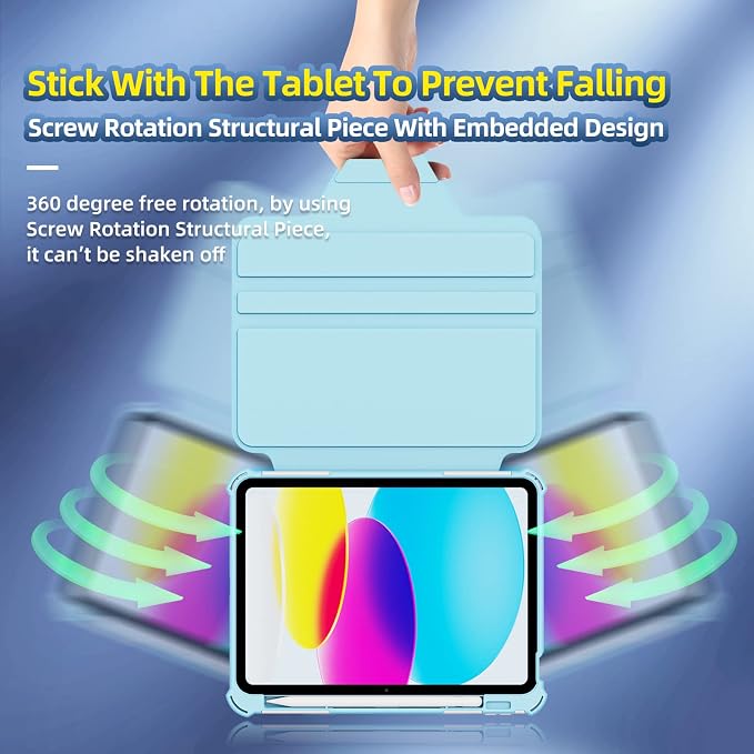 Kids Case for iPad Pro 11 M5/M4 &amp iPad Air 11 (2026/2025/2024) Shockproof Case with Pencil Holder Techcircle Light EVA Foam Handle Stand Bumper Protective Child Friendly Drop Proof Cover Black
