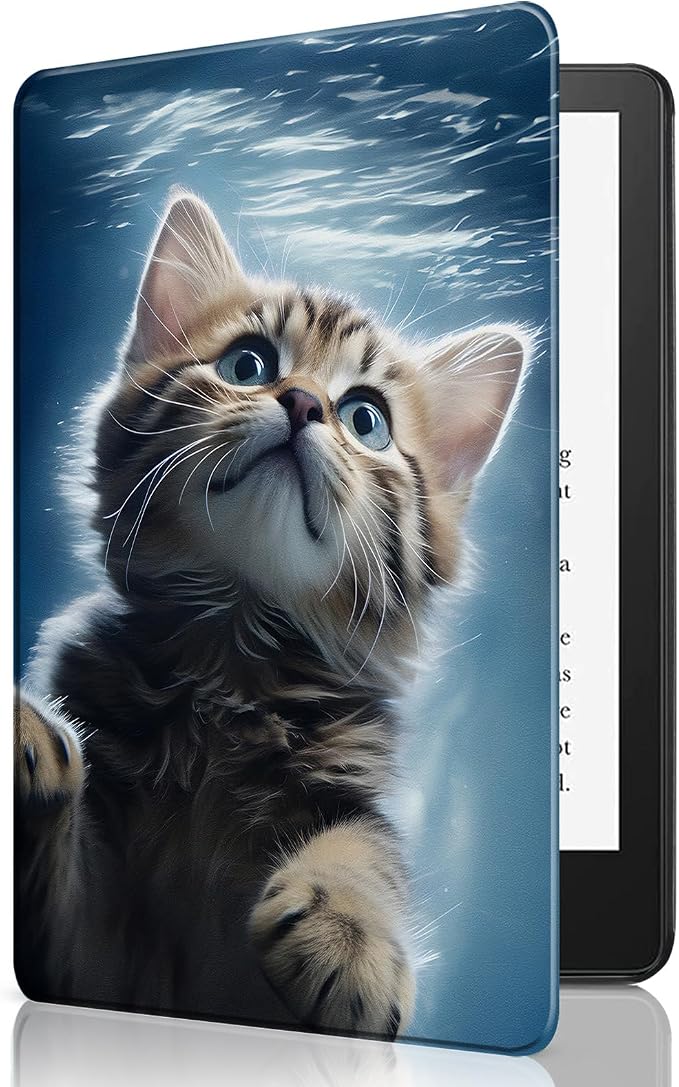 for 6 Kindle 2024 and 2022 (11th Generation) Case Slim Lightweight Smart Cover Case with Auto-Wake/Sleep for Kindle 2024Beach Starfish