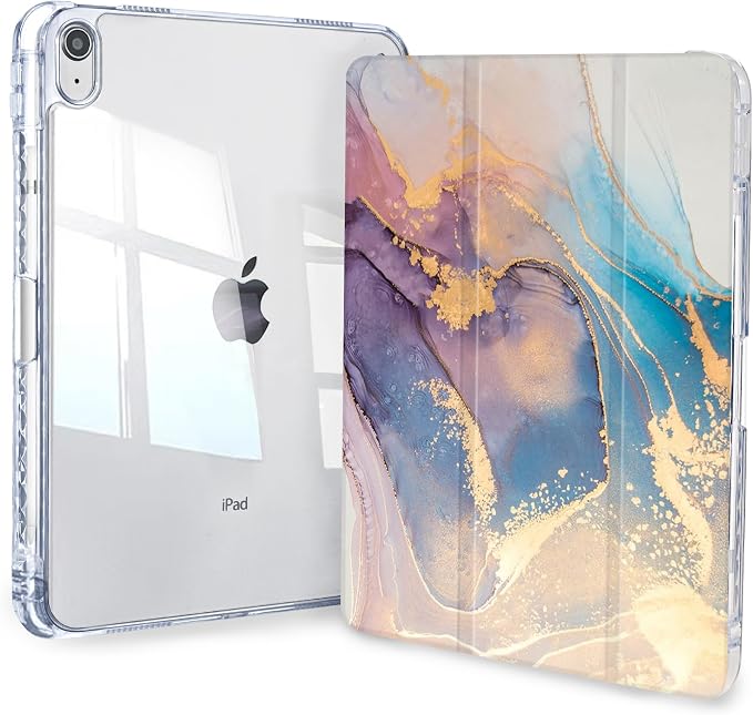 Case for iPad A16 11th/10th Generation 2025/2022 10.9 Inch Slim Trifold 10th Clear Back Transparent Cover with Pencil Holder &amp Auto Sleep/Wake Cover