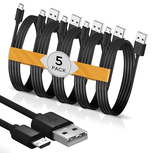 BRENDAZ Micro USB Cable 10-Pack- Fast Charging Data Transfer Android USB Cord Compatible with Kindle Fire HD Tablet Compatible with Xbox One S X Galaxy S6 S7 Edge J7 Note 5 4.(10-Feet)