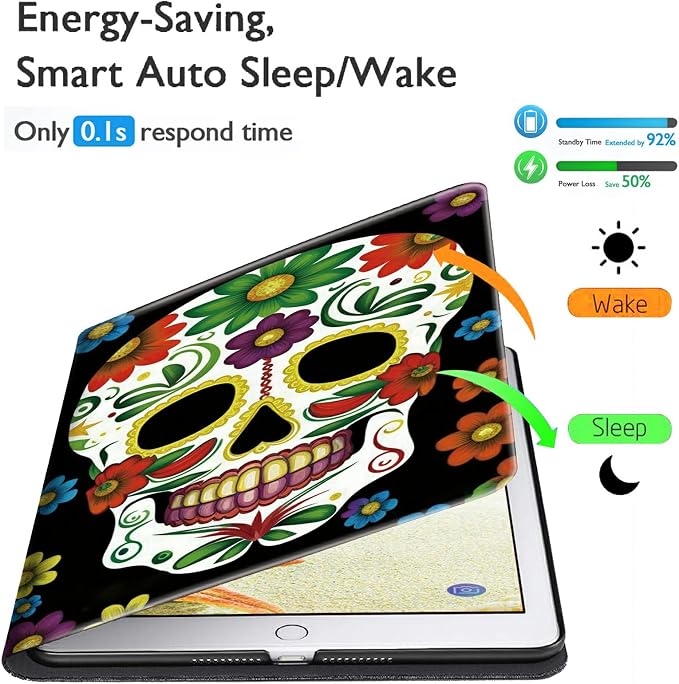 Case for Amazon Kindle Fire Max 11 Tablet (13th Gen 2023 Release) 11 PU Leather Slim Folding Adjustable Stand Smart Cover with Auto Wake/Sleep for Fire 11 Max TabletArt Skull