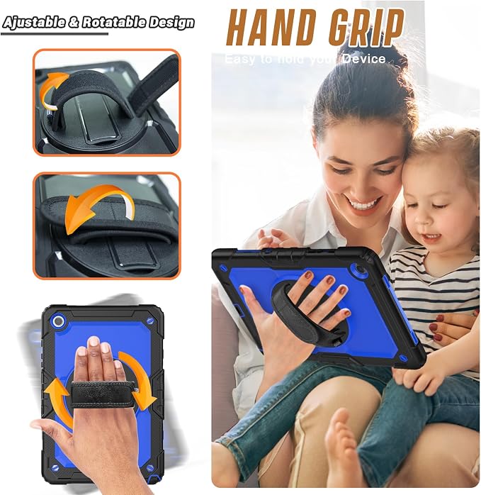 Case Compatible with Galaxy Tab A11 Plus 2026/ A9 Plus 2023 11-Inch Model SM-X230/SM-X236/SM-X238/SM-X210/SM-X216/SM-X218 with Screen Protector Pen Holder Stand Shoulder Strap Handle Grip