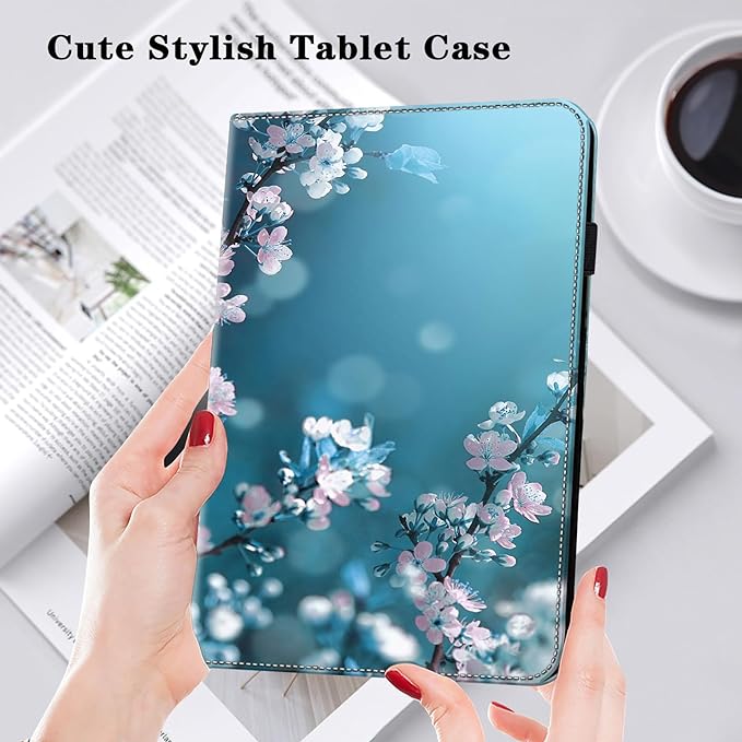 Case for Samsung Galaxy Tab A11 Plus/ A9 Plus 11 Inch PU Leather Tablet Cases Flip Folio Multi-Angle Viewing Stand Protective Cover with Card Slots - Brown Owl