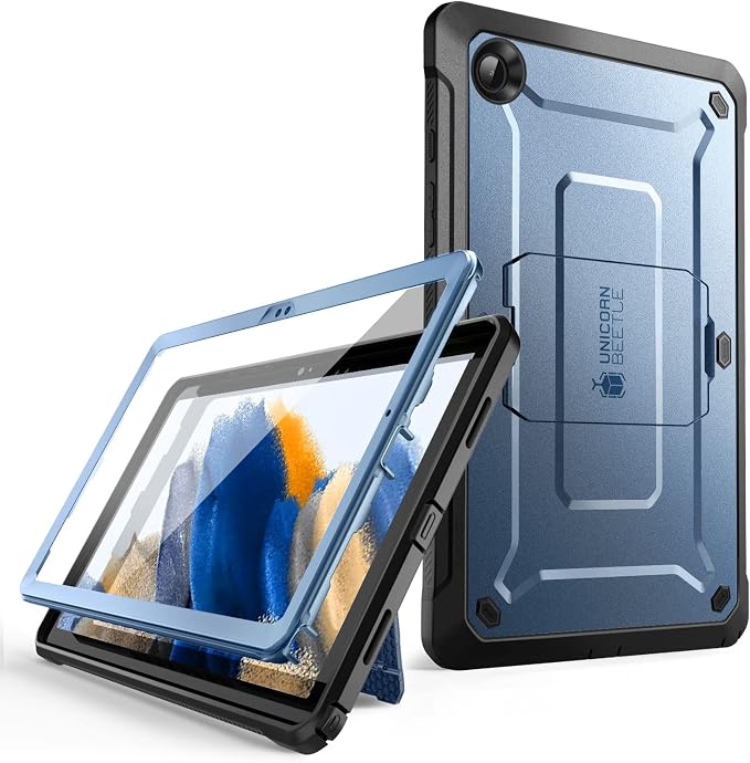 SUPCASE for Galaxy Tab A8 Case with Stand (Unicorn Beetle Pro) [Built-in Screen Protector] Full-Body Rugged Shockproof Heavy Duty Protective Tablet Case for Samsung Galaxy Tab A8 10.5 Inch Black