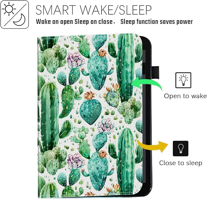 Case for Kindle Paperwhite 12th Gen 2024 (7) &amp Kindle Colorsoft Signature Edition (7)Wallet PU Leather Folio Cover Multi-Angle Stand with Auto Wake/SleepAesthetic Snake Floral