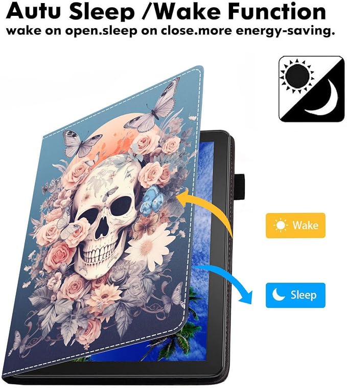 Case for Amazon Kindle Fire HD 8/Fire HD 8 Plus Tablet (12th/10th Generation 2024/2022/2020 Release) Slim PU Leather Cover with Card Slot &amp Auto Wake/Sleep African American Women