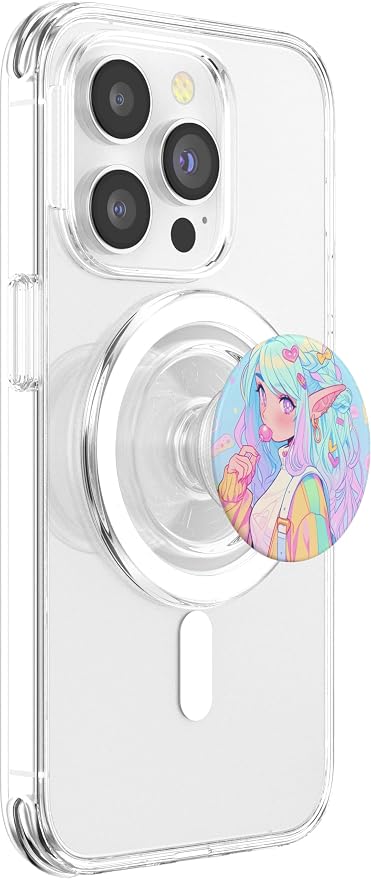 Anime Girl Pastel Kawaii Waifu Elves Girl PopSockets PopGrip for MagSafe