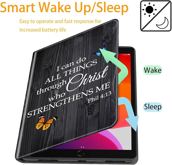 Case for iPad 10.2-inch (2021/2020/2019)/ iPad Air 10.5 2019 / iPad Pro 10.5 Multi-Angle Bracket with Automatic Sleep/Wake Protection Case - Babe We Got This