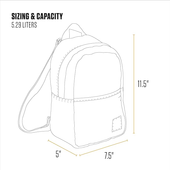 Carhartt Classic Mini Backpack, Durable, Water-Resistant Backpack with Adjustable Shoulder Straps, Marmalade