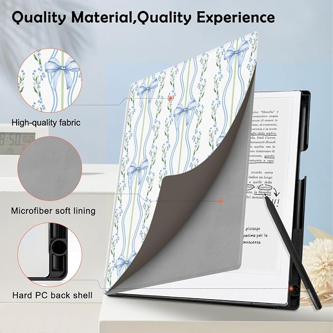 Case for Remarkable 2 Paper Tablet 10.3 2020 ReleasedLightweight and Hard Back Shell Protective Book Folio Cover with Built-in Pen HolderComes with Remarkable 2 Pen Tips.