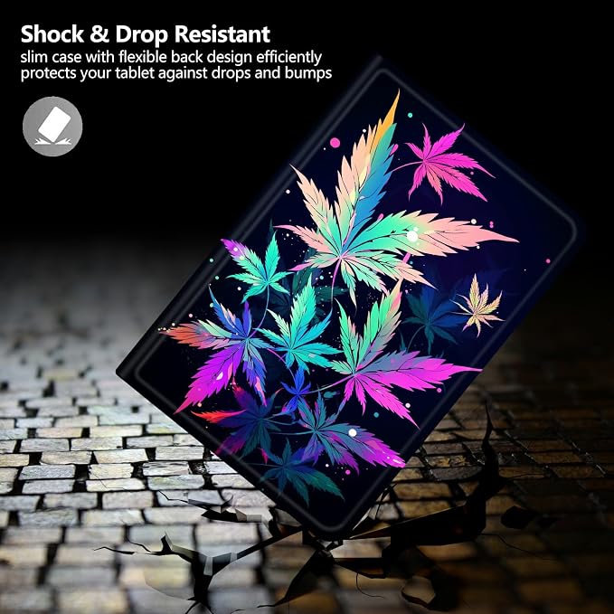 Case for Fire 7 2019/2017/2015Black Cat Purple Roses | DIGTIALL Slim Cover for Fire 7 Tablet 9th/7th/5th Gen 7.0 Folding Stand Protective Case Auto Sleep/Wake Smart Shell