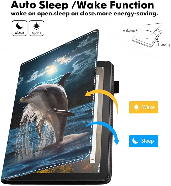 Case for Amazon Kindle Fire HD 10 Tablet 10.1 (9th/7th Generation 2019/2017 Release) Slim Folding Stand Folio Cover with Card Slot &amp Auto Wake/Sleep - African American Girl