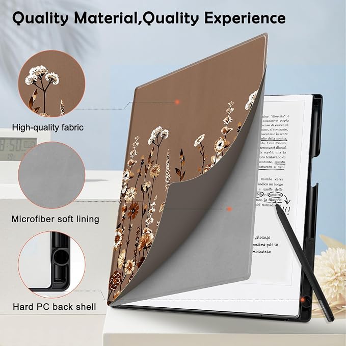 Case for Remarkable 2 Paper Tablet 10.3 2020 ReleasedLightweight and Hard Back Shell Protective Book Folio Cover with Built-in Pen HolderComes with Remarkable 2 Pen Tips.