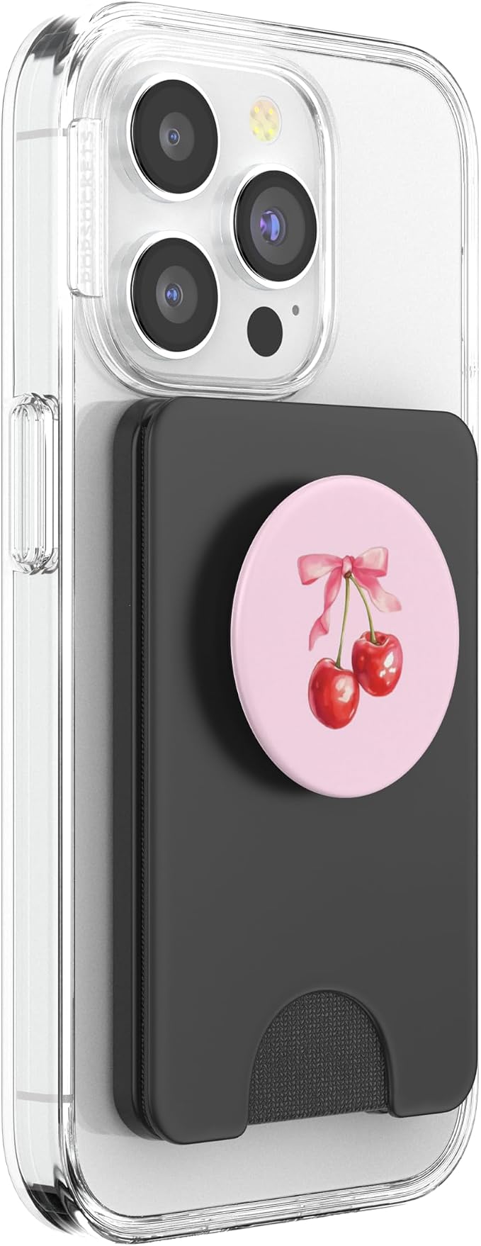 Pink Bow Aesthetic Cute Cherry PopSockets PopGrip for MagSafe