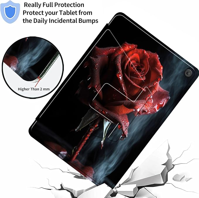for iPad 9th Generation Case (2021)/8th Gen (2020)/ 7th Gen (2019) 10.2 Inch-360 Degree Rotating Multi-Angle Viewing Protective Cover with Auto Sleep/Wake-Art Mandala Flower
