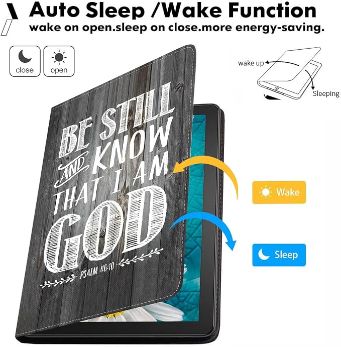 Case for Samsung Galaxy Tab A 10.1 Inch 2019 Tablet [SM-T510/T515/T517] Slim PU Leather Case Adjustable Stand with Auto Wake/Sleep - Bible Verse Proverbs 31:25