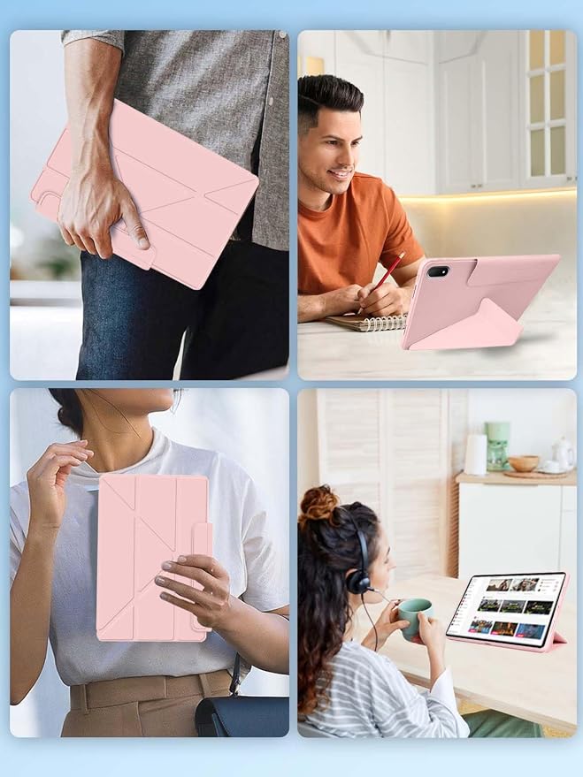 Case for OnePlus Pad 3 Tablet 13.2inchNOUKAJU Tablet Protection CoverAdjustable BracketDrop-ResistantAnti-ScratchProtection Case for OnePlus Pad 3 Tablet(Pink)