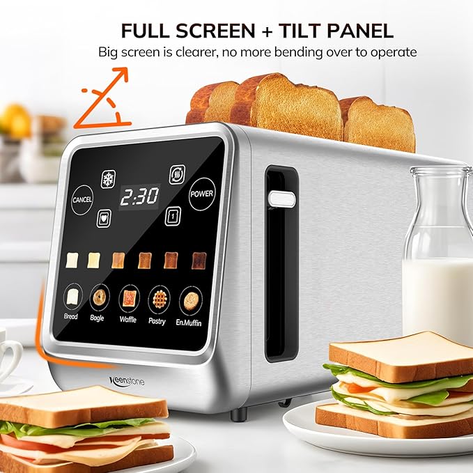 Keenstone Long Slot Toaster 4 Slice with Touchscreen