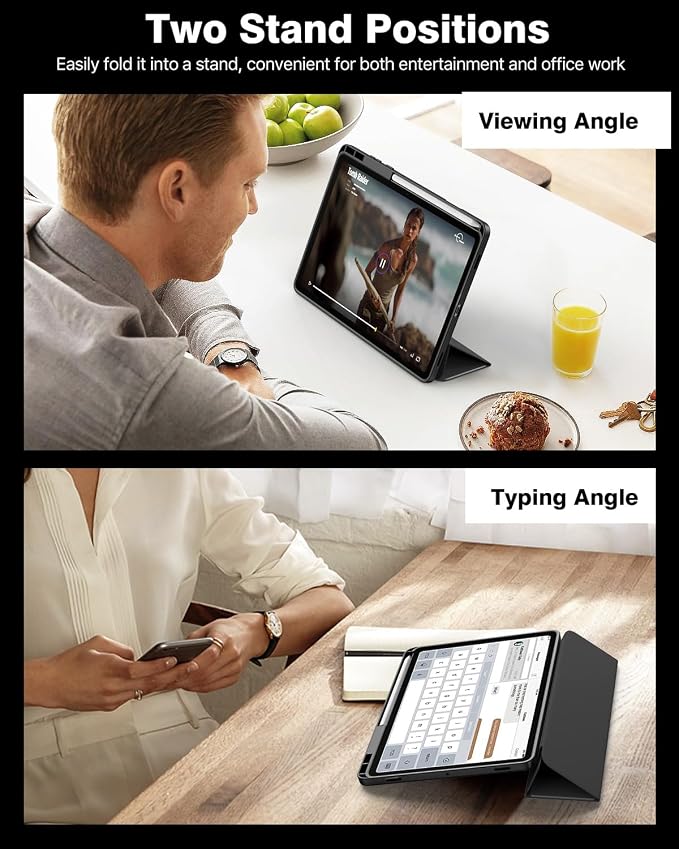 TiMOVO Soft Case for Samsung Galaxy Tab S11 11 Inch 2025 Black | Fit for SM-X730/X736B S Pen Holder Slim Stand Soft TPU Back Auto Wake/Sleep