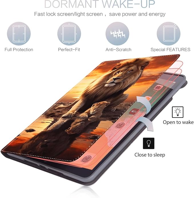 Case for iPad (A16) 11th Generation 11 Inch (2025) for iPad 10th Generation 10.9 Inch (2022) Slim Folding Stand Cover with Auto Wake/Sleep Watercolor Sea Turtle