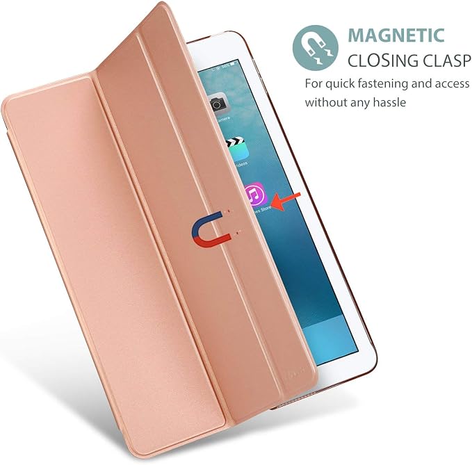 ProCase Smart Case for iPad mini 1 2 3(Model: A1432 A1454 A1455 A1489 A1490 A1491 A1599 A1600) Slim Lightweight Stand Cover with Translucent Frosted Back Support Auto Sleep/Wake -Grey