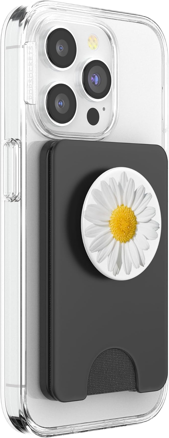 Cute White Daisy Flower Yellow So Pretty On White Background PopSockets PopGrip: Swappable Grip for Phones &amp Tablets