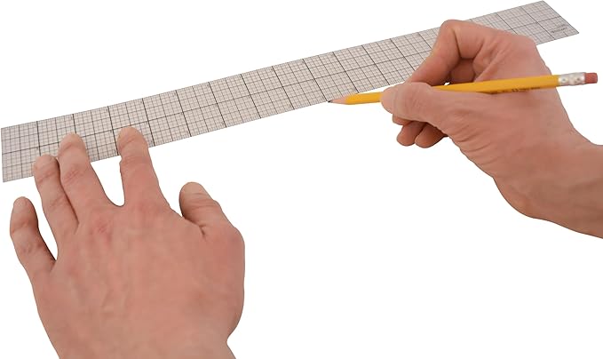 Westcott Transparent Beveled Graph Ruler with Zero-Centering Scale, Back-to-School, School Supplies, Classroom Supplies, 2 X 18-Inch