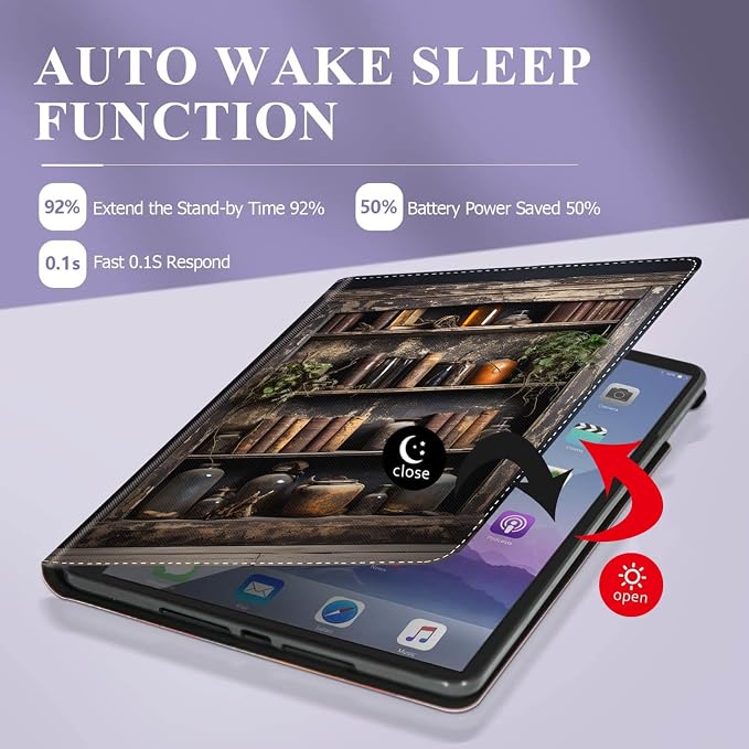 Case for iPad (A16) 11th Generation 11 Inch 2025 / iPad 10th Generation 10.9 Inch 2022 Ultra-Thin Multi-Angle Protective Cover with Auto Sleep/Wake A Dark Horse