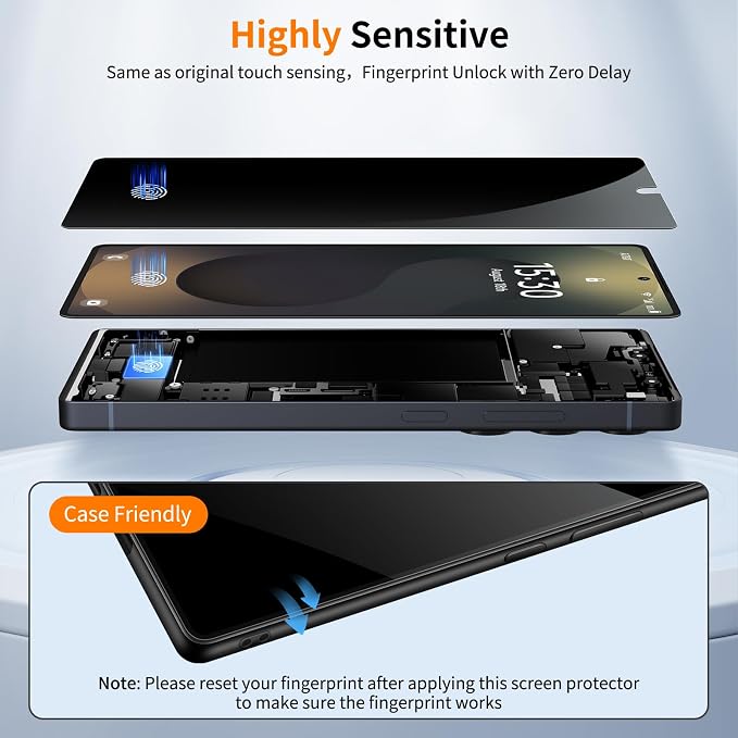 3 Pack Tempered Glass Privacy Screen Protector for iPhone 15 Pro Max 6.7 Inch Original Touch Sensitivity with Auto Alignment kit Bubble Free Case Friendly 9H Hardness