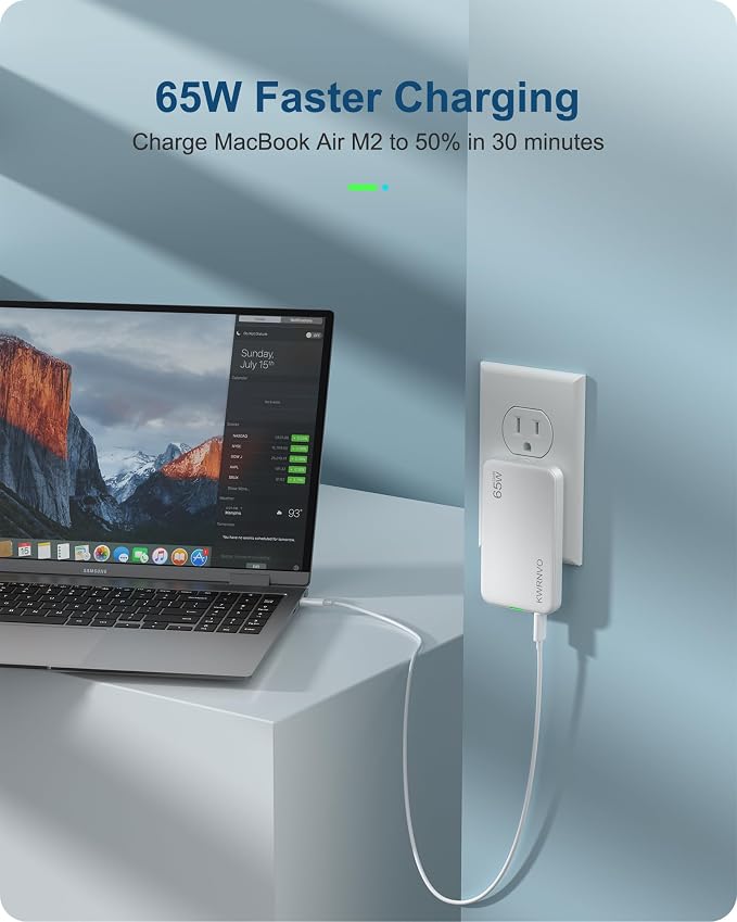 Flat USB Wall Charger 3 Ports Ultra-Slim Fast Wall Charger for Pixelbook iPad Pro iPhone 17/16/15/14 Black