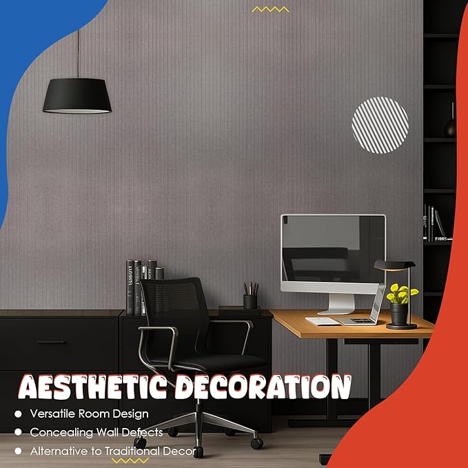 5 Pack Acoustic Panels,47.2x23.6x0.4 inch Acoustical Wall Panels,Large Soundproof Panels,Self-Adhesive Sound proof panels for walls,Acoustic Treatment for Recording Studio&Office Vertical,Brown