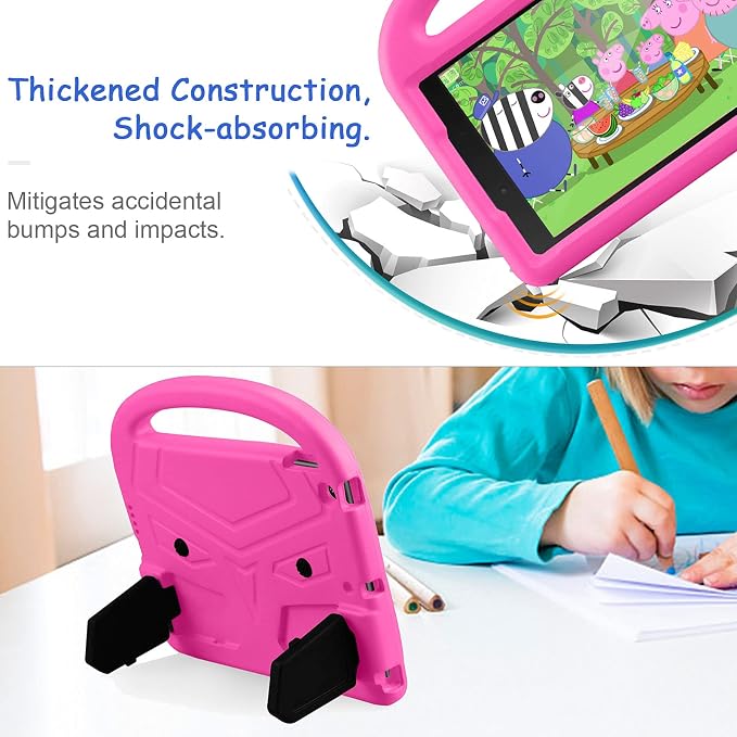 Kids Case for Samsung Galaxy Tab A 8.0 (2019) SM-T290/SM-T295 Techcircle Kid Child Safe Shock Proof EVA Rugged Protective Handle Stand Case for Galaxy Tab A 8.0 SM-T290/SM-T295 Tablet Black