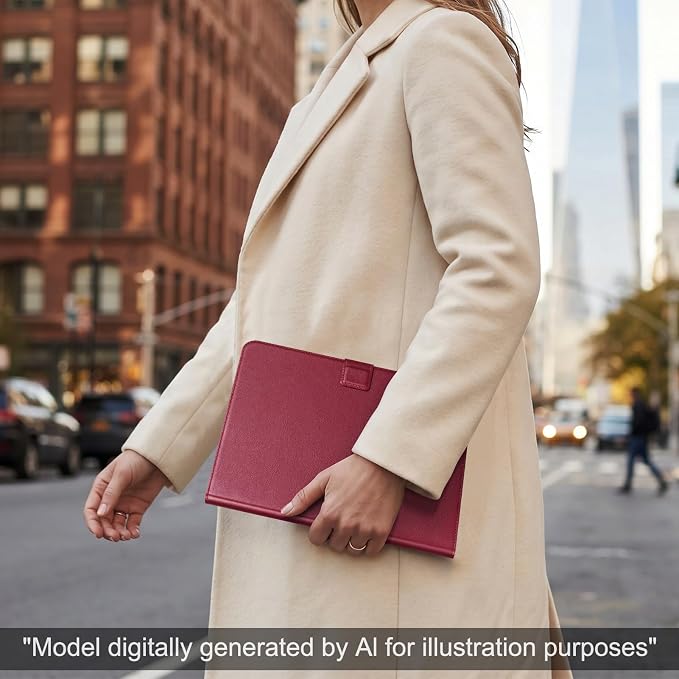 Leather Case for iPad 11th/10th Gen (11/10.9) Black | Genuine Leather Pencil Holder Adjustable Stand Magnetic Closure Auto Wake/Sleep