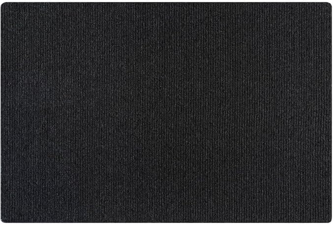 Non Slip Dark Gray Solid Rubber Back Thing Landing Mat for Staircase 3x3 for Entryway, Rug for Bathroom, Stain Resistant Easy Cleaning Non Shedding Carpet Dark Gray 3 x 3