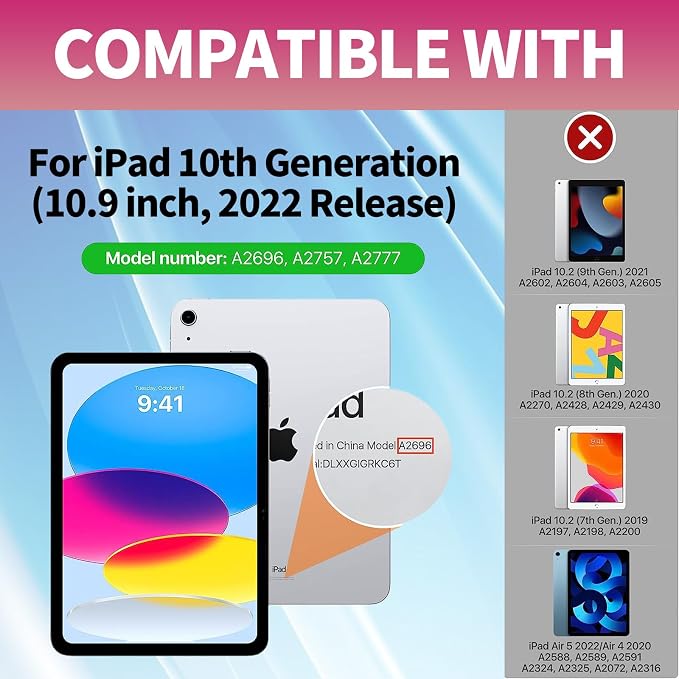 Case for iPad 9th/ 8th/ 7th Generation for iPad 10.2 inch Case 2021/2020/2019 Slim PU Leather Multiple Viewing Angles Smart Stand Shell Cover Auto Wake/Sleep for iPad 10.2Alpaca Art