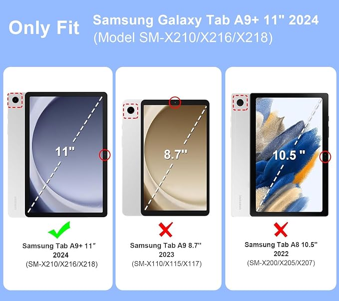 Case for Samsung Galaxy Tab A9 8.7-Inch 2023 Slim PU Leather Stand Cover with Auto Wake/Sleep Multi-Angle Viewing &amp Shockproof Adorable Bear