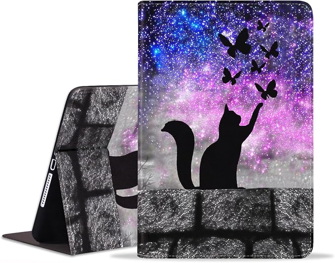 Case for Samsung Galaxy Tab S10 Lite/ S10 FE/ S9 FE 5G 10.9 Inch/ S9 11 Inch - Slim PU Leather Folding Stand Folio Cover with Auto Sleep/Wake American Flag &amp Bullets