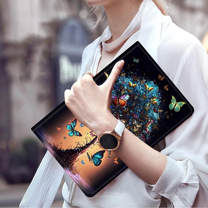 FUYOCWE for iPad Pro 13 Inch Case (M47th Generation2024 Model A2925A2926A3007)PU Leather Slim Folding Stand Case for iPad 13 7th GenAuto Sleep Wake Cover -A Dream Catcher Wolf